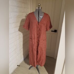 Gudrun Sjoden Linen Striped Dress